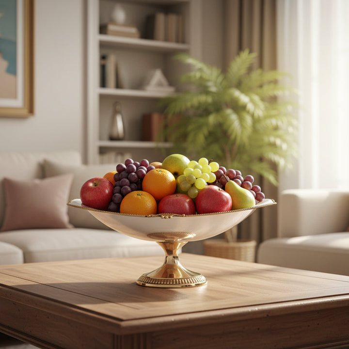Oval Dish | Gold and silver |Stainless Steel and Brass