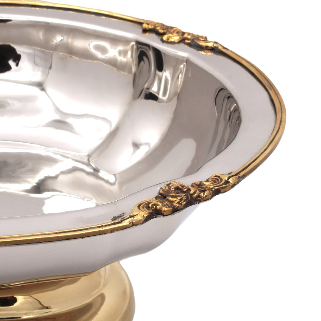Oval Server | Two Tone | Stainless Steel &amp; Brass