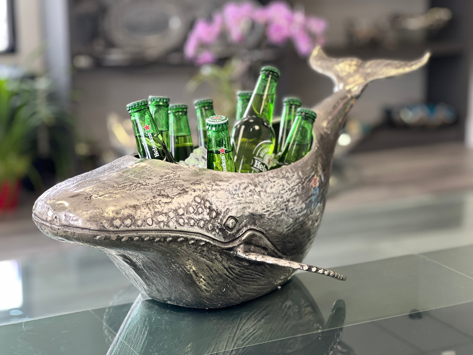 Large Whale / Bottle Holder/decorative vase / 310020