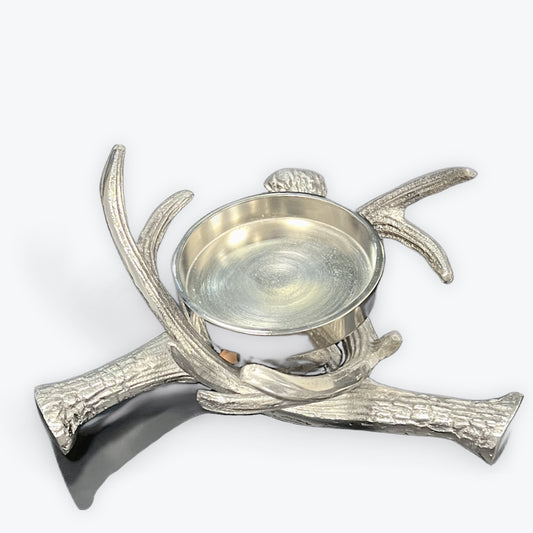 Aluminum Antler Candle Holder / 68891