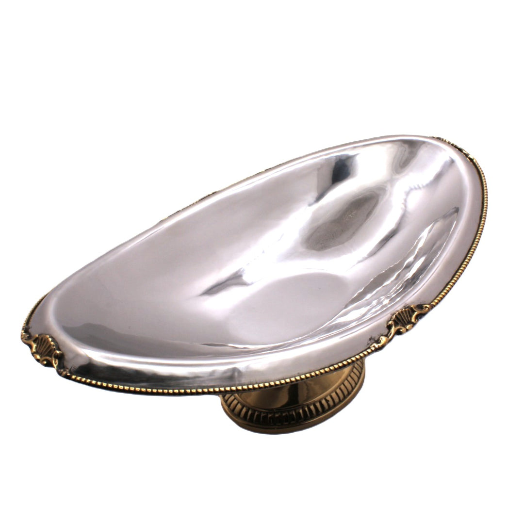 Oval Dish | Gold and silver |Stainless Steel and Brass