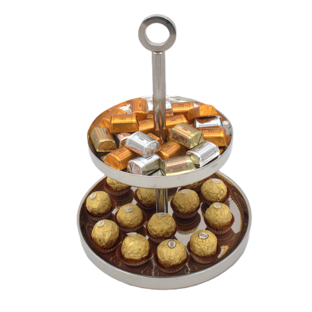 Cake Stand 2 Levels | Stainless Steel | Double Wall 