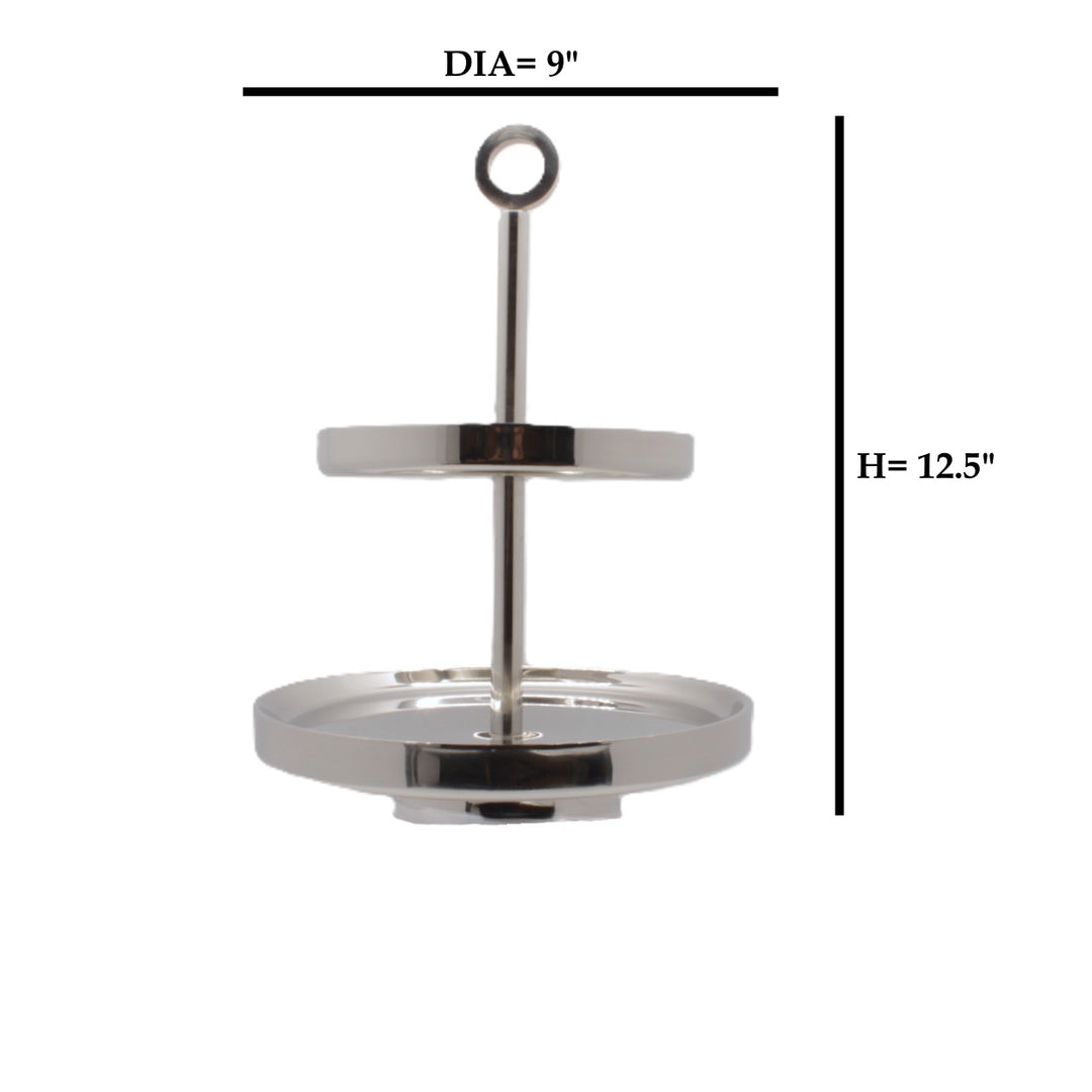 Cake Stand 2 Levels | Stainless Steel | Double Wall 