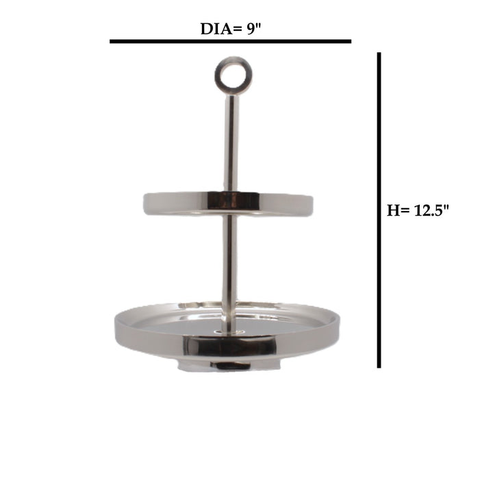 Cake Stand 2 Levels | Stainless Steel | Double Wall 