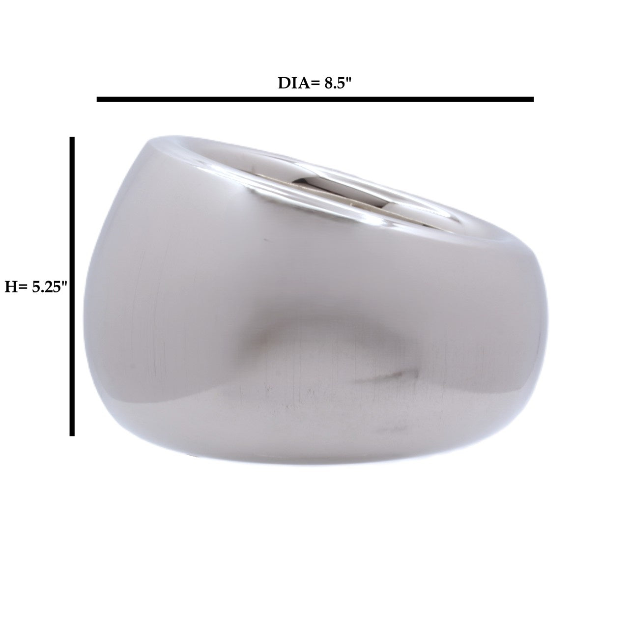 Tapered Serving Bowl | Double Wall | Stainless Steel | Ice Pattern