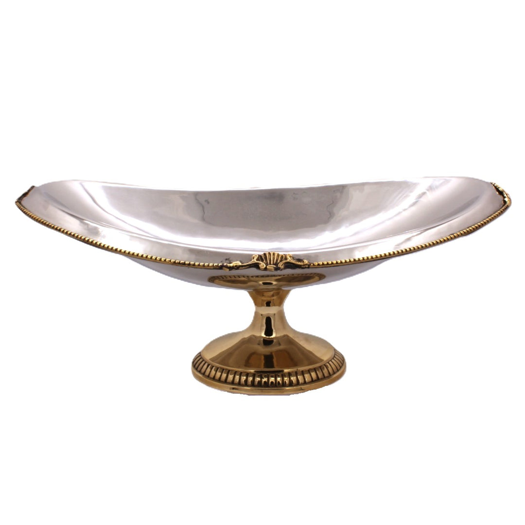 Oval Dish | Gold and silver |Stainless Steel and Brass