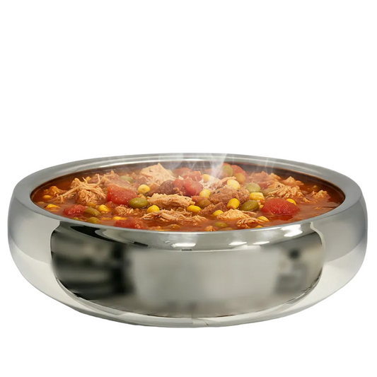 Round Serving Bowl | Double Wall | Stainless Steel