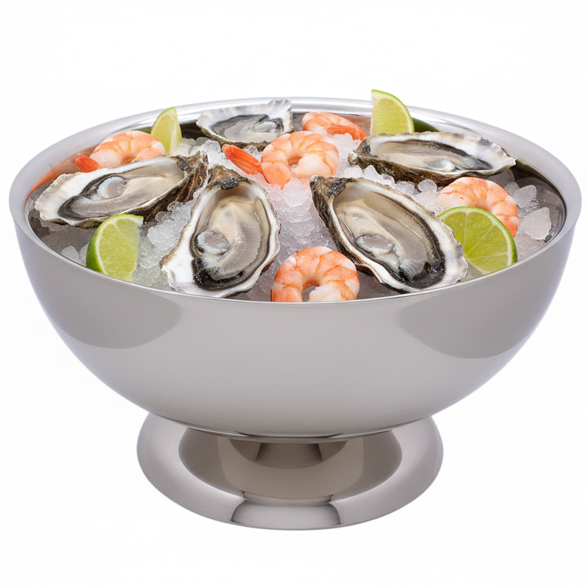 Champagne Bowl | Double Wall | Stainless Steel | Ice Pattern