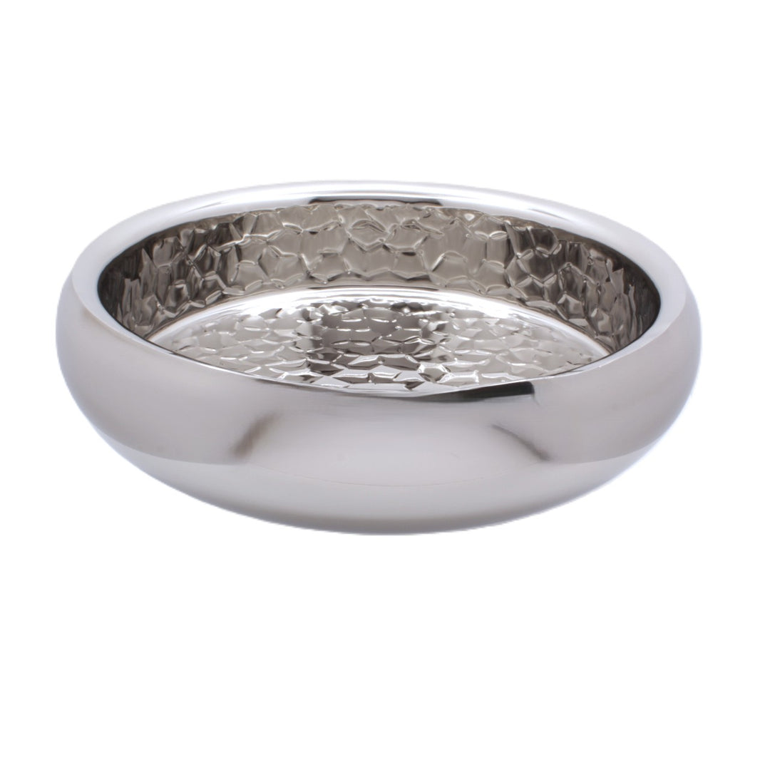 Round Bowl | Double Wall | Stainless Steel | Ice Pattern