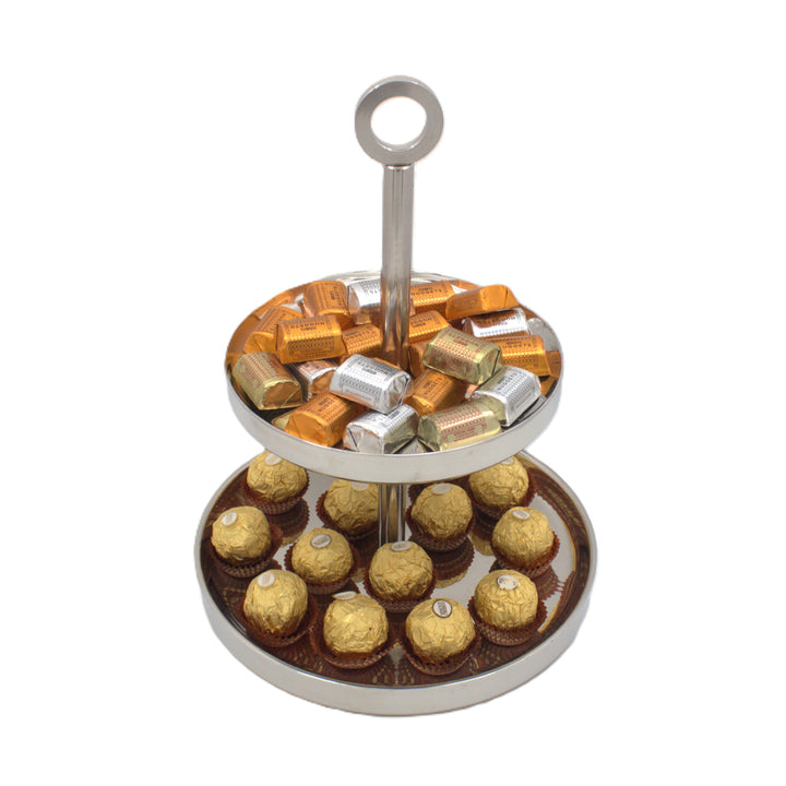 Cake Stand 2 Levels | Stainless Steel | Double Wall 
