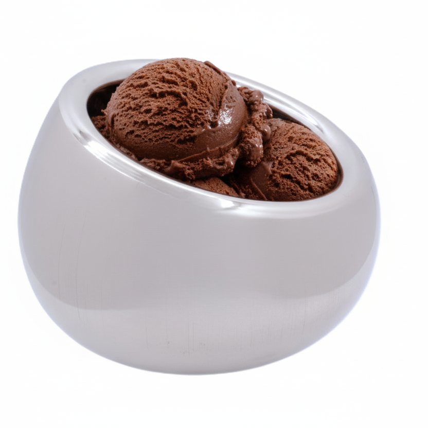 Tapered Serving Bowl | Double Wall | Stainless Steel | Ice Pattern