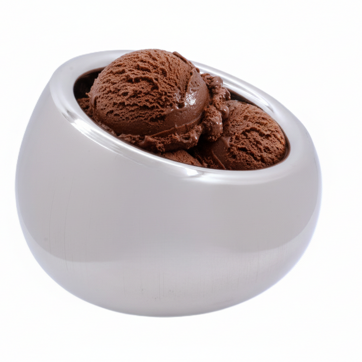 Tapered Serving Bowl | Double Wall | Stainless Steel | Ice Pattern