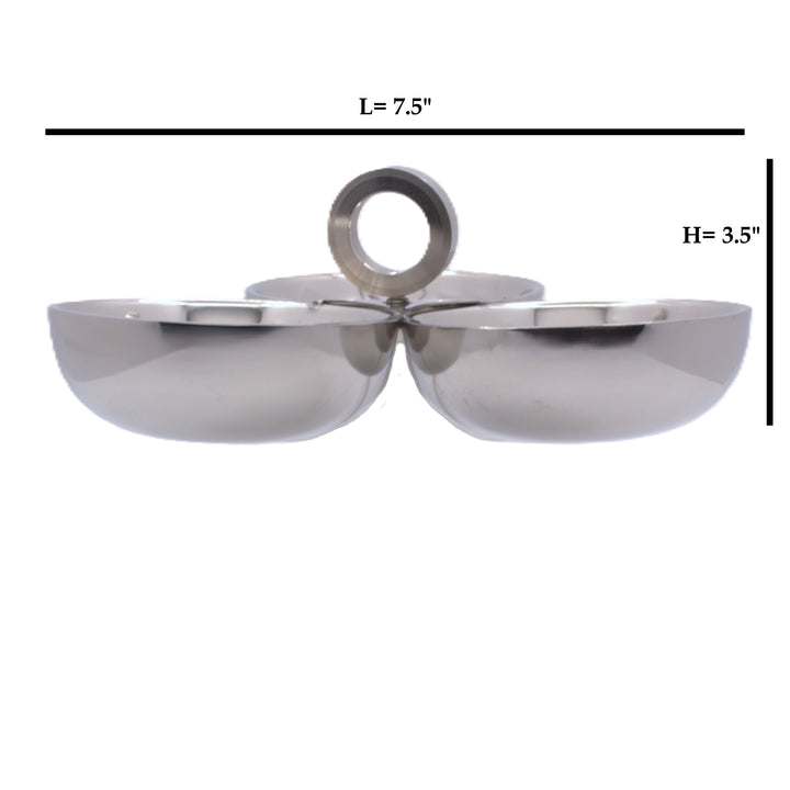 Condiment set | Double Wall | Stainless steel | Ice Pattern