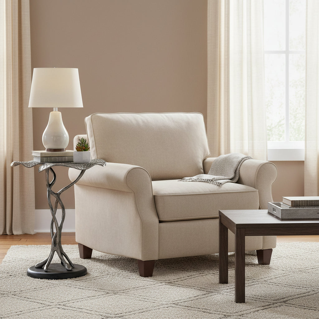 End Table Leaf Design | Antique Silver | 310035