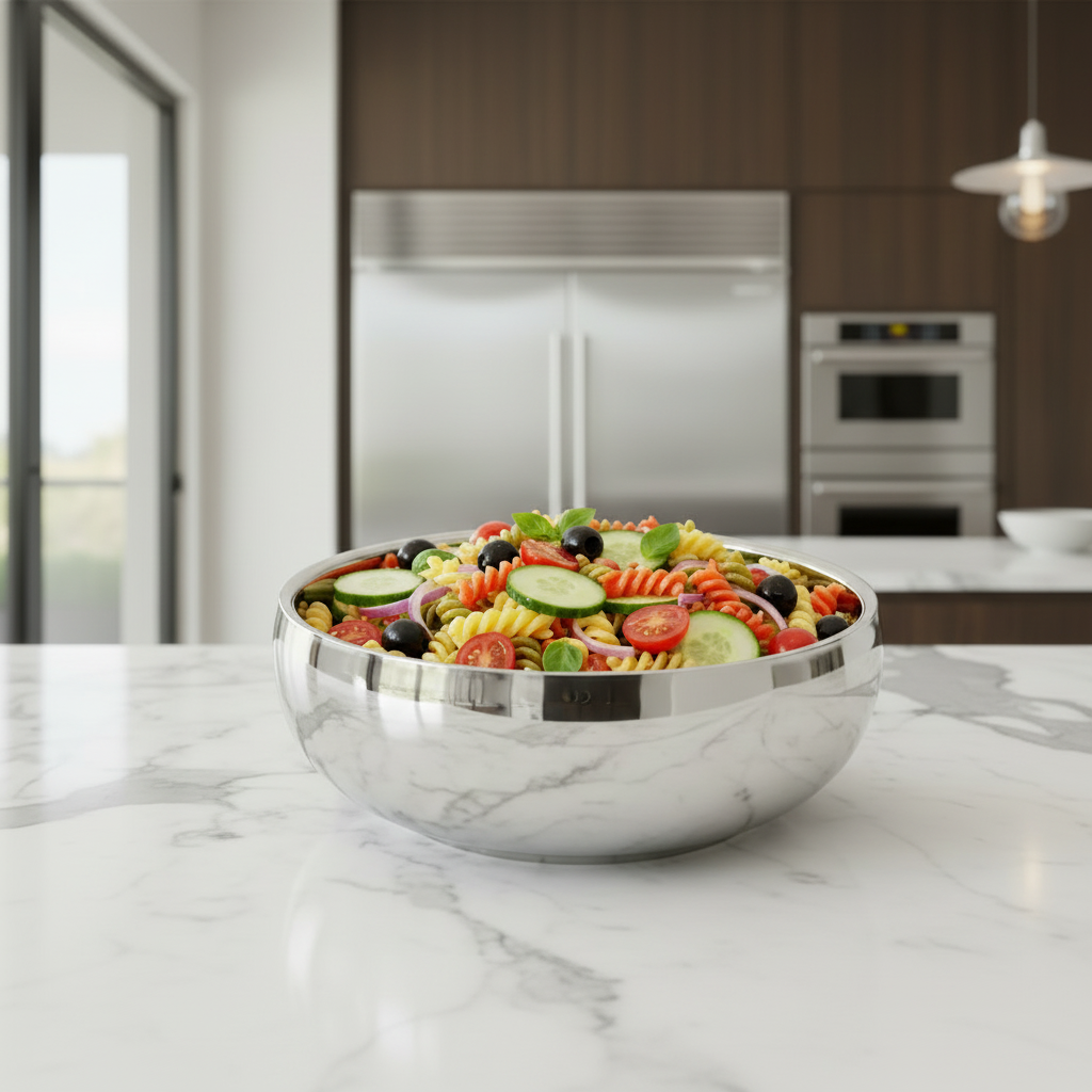 Round Bowl | Double wall | Stainless Steel | Mirror Finish