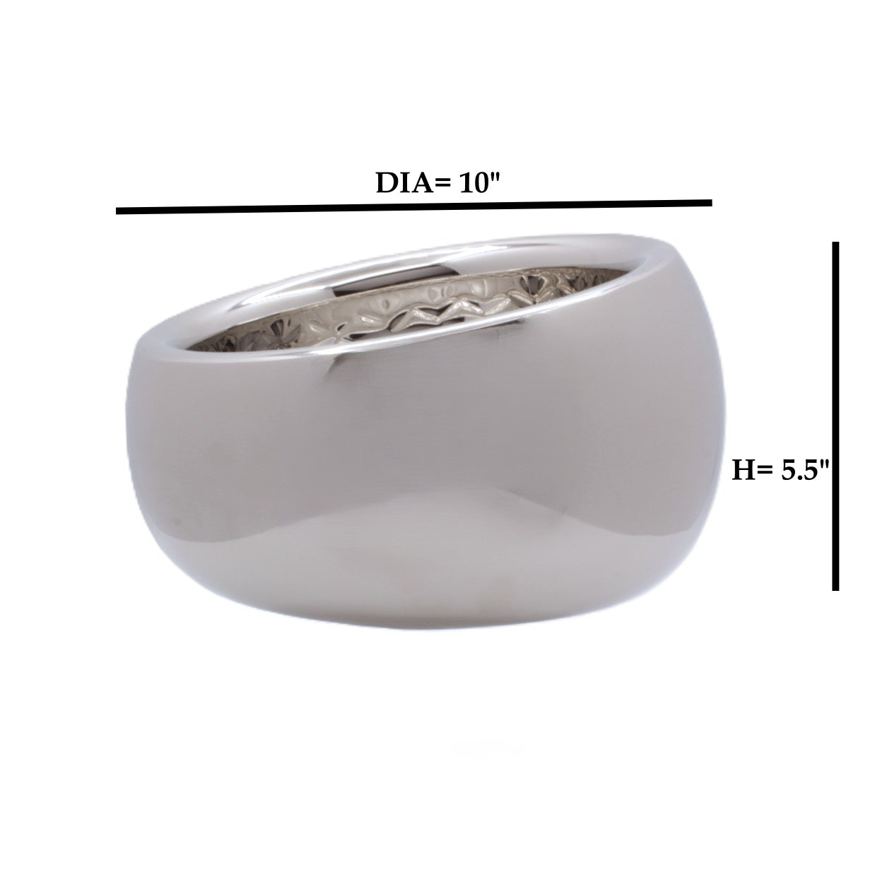 Tapered Serving Bowl | Double Wall | Stainless Steel | Ice Pattern