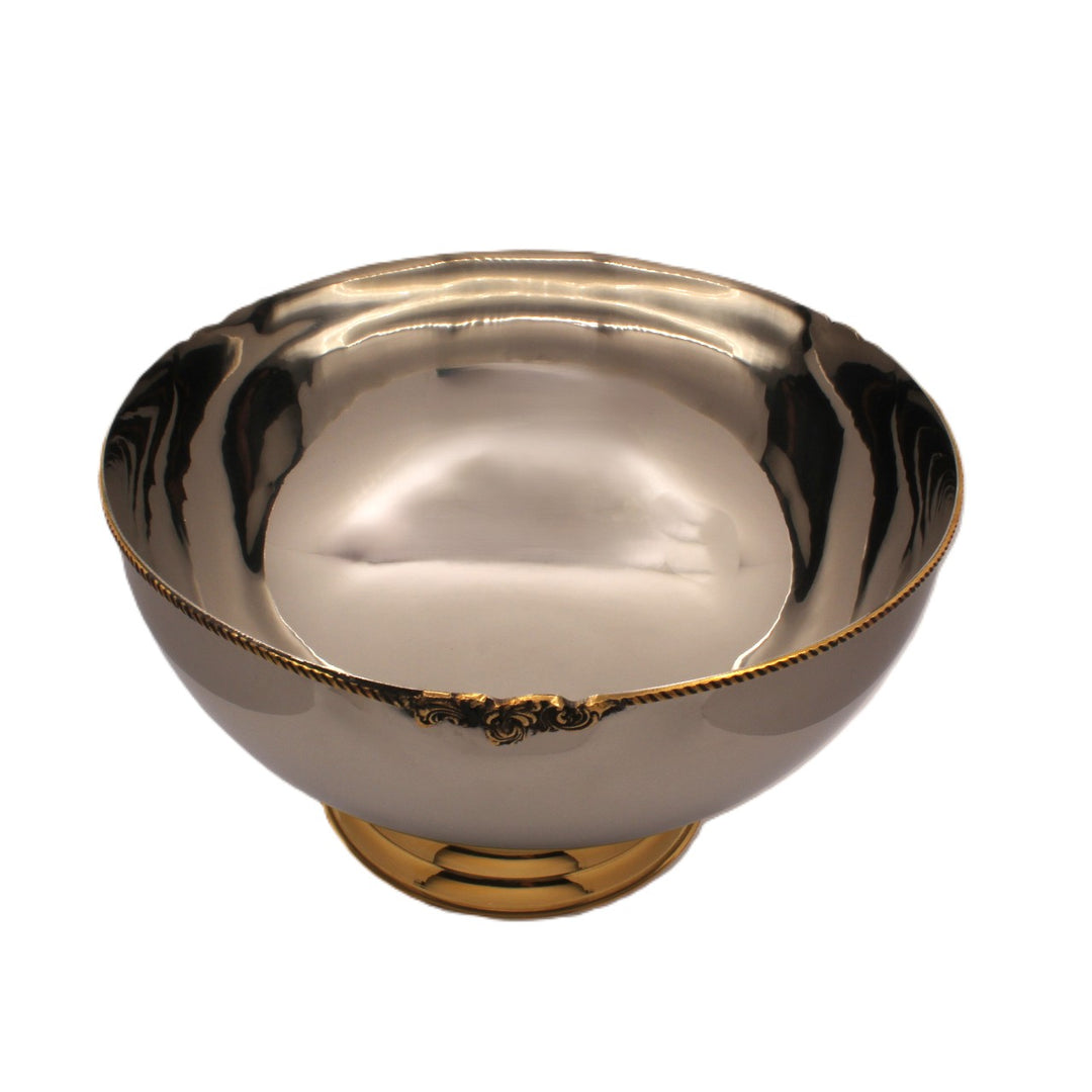 Large Bowl Serveware | Stainless Steel &amp; Brass
