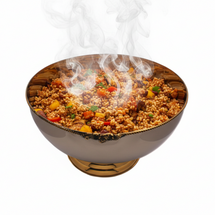 Large Bowl Serveware | Stainless Steel &amp; Brass