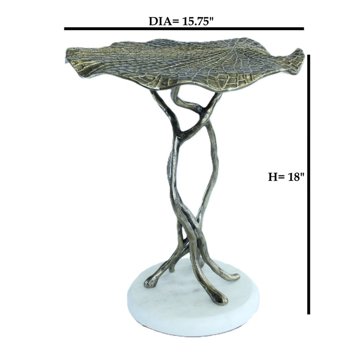 End Table | Leaf Collection | Gold Color | 310034