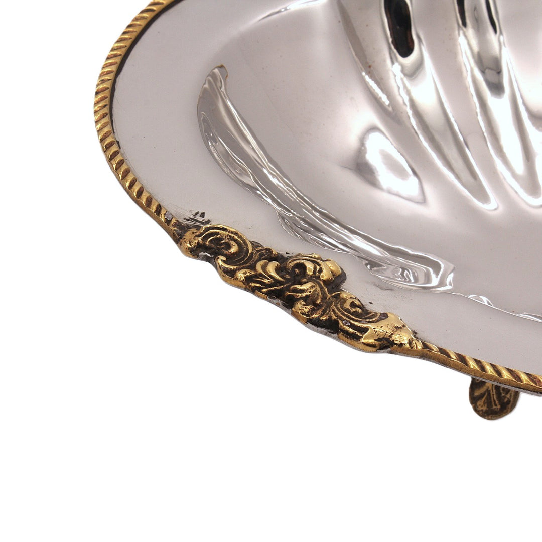 Oval Server | Two Tone | Steel &amp; Brass