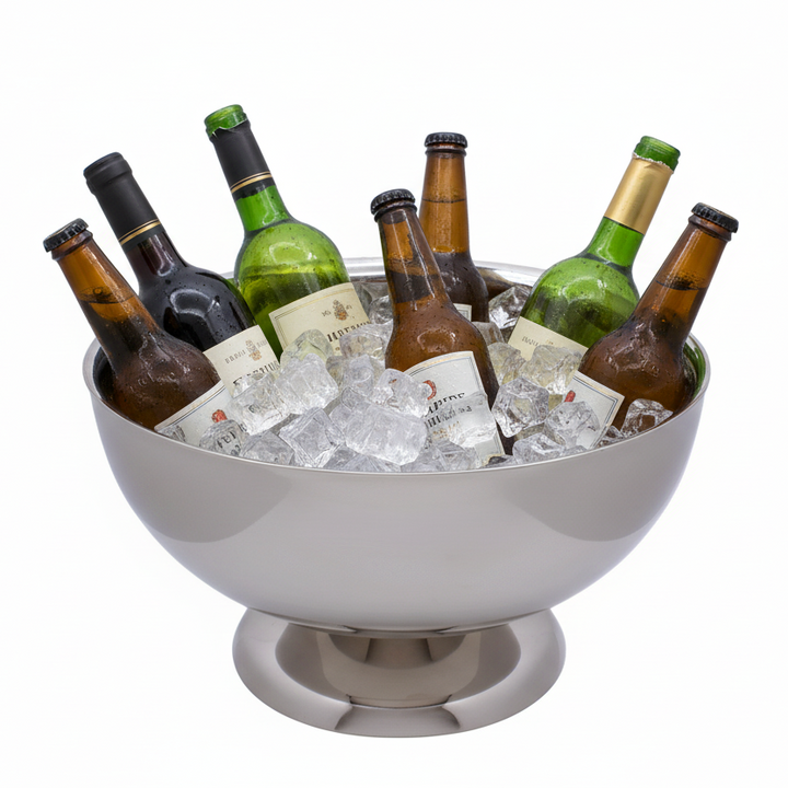 Champagne Bowl | Double Wall | Stainless Steel | Ice Pattern