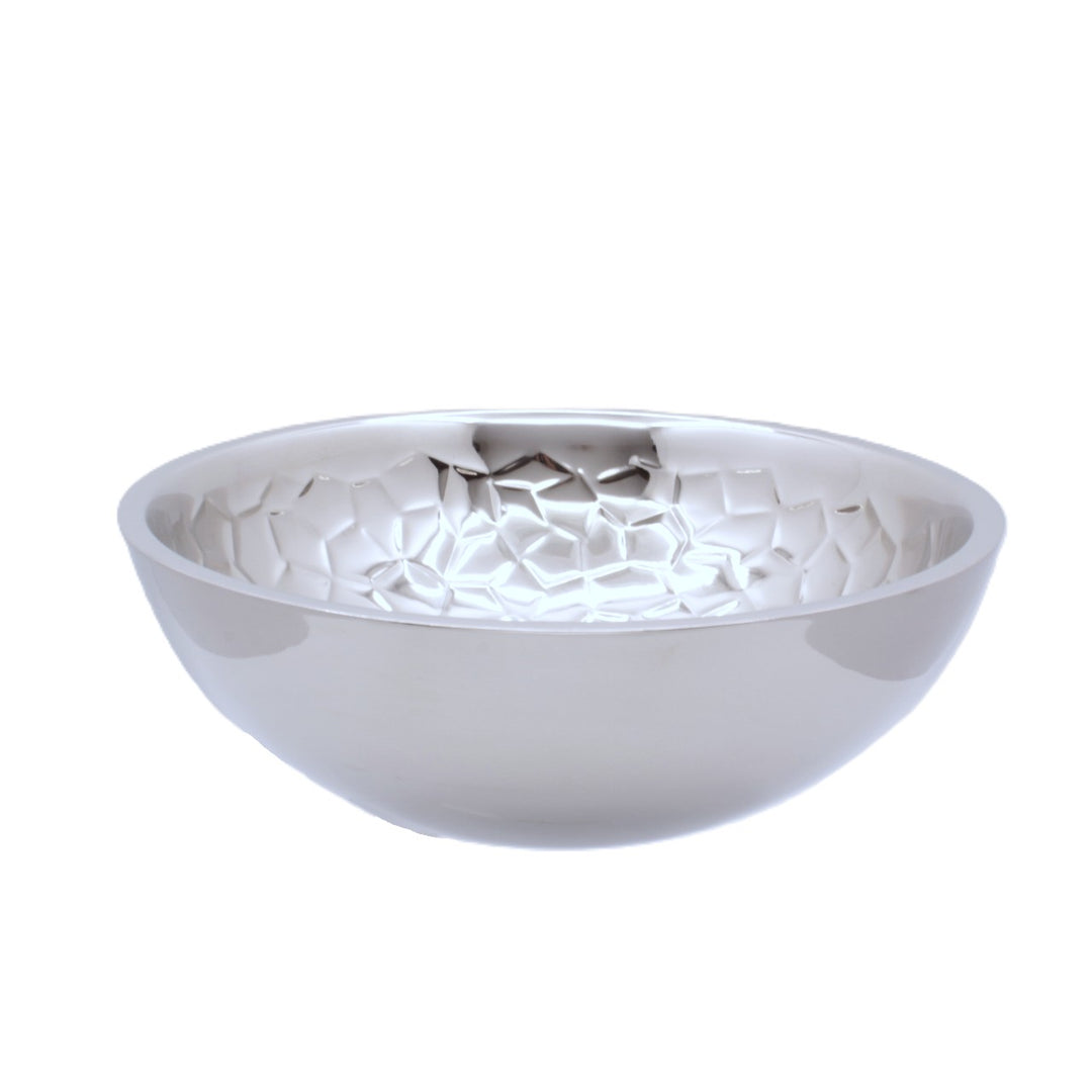 Round Bowl | Double Wall | Stainless Steel | Ice Pattern