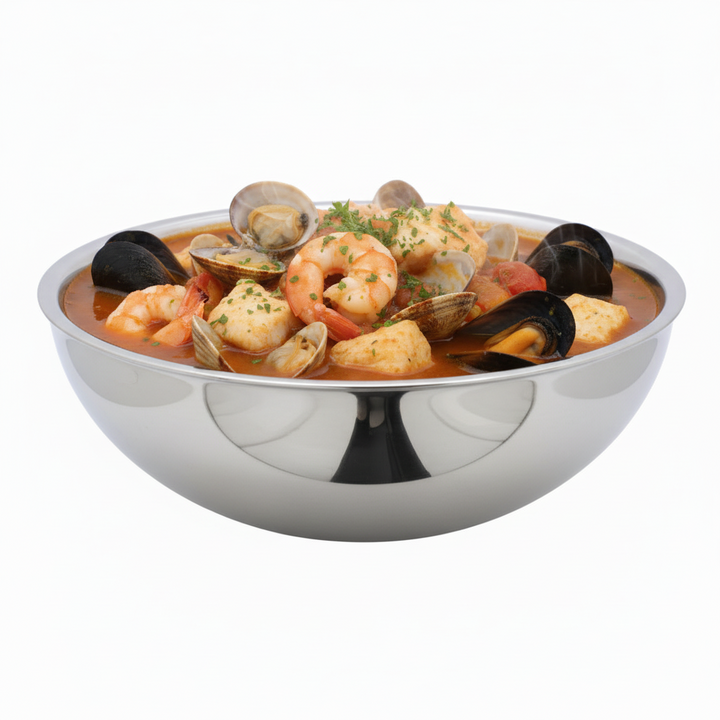 Round Bowl | Double Wall | Stainless Steel | Ice Pattern