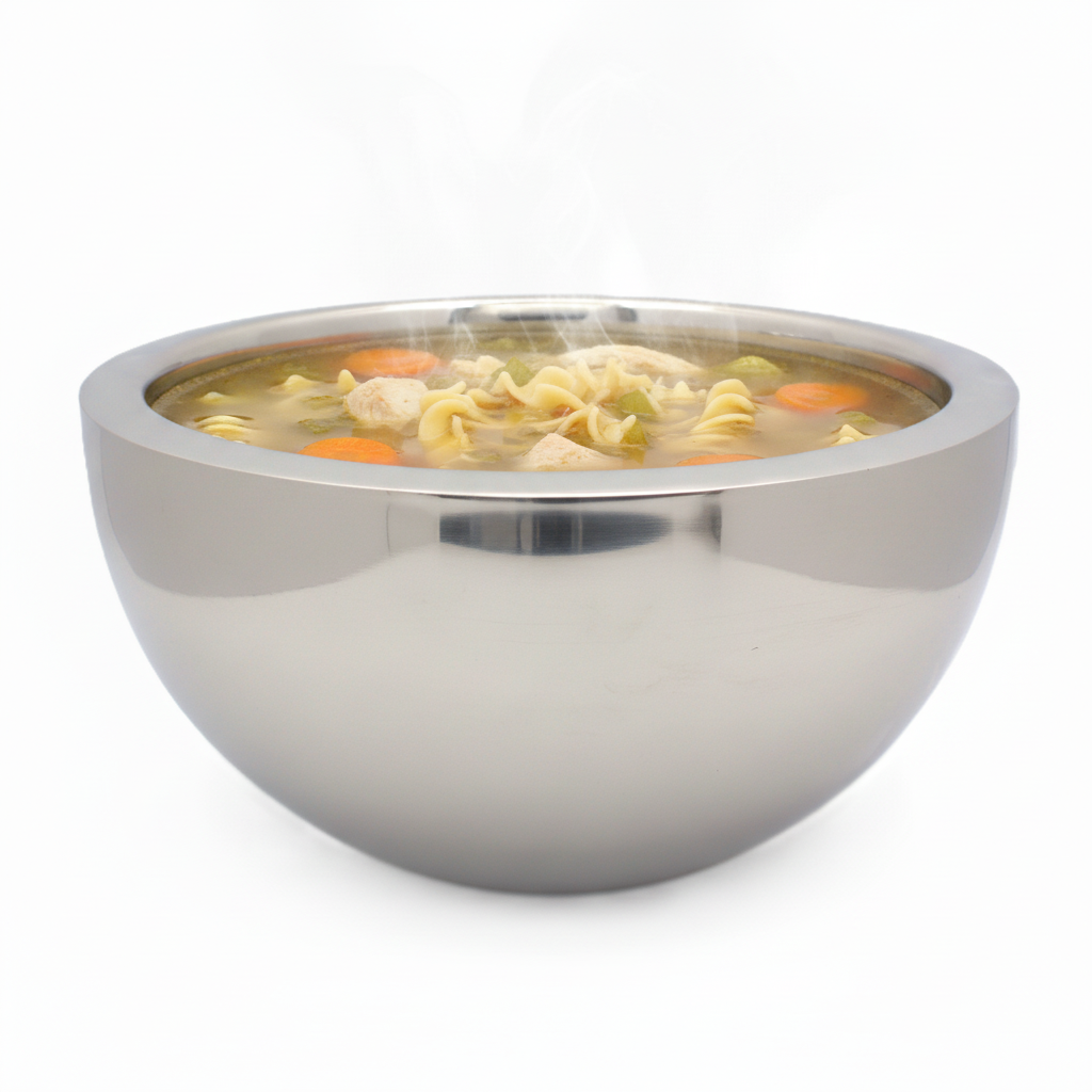 Round Bowl | Double wall | Stainless Steel | Mirror Finish