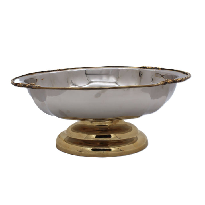Oval Server | Two Tone | Stainless Steel &amp; Brass