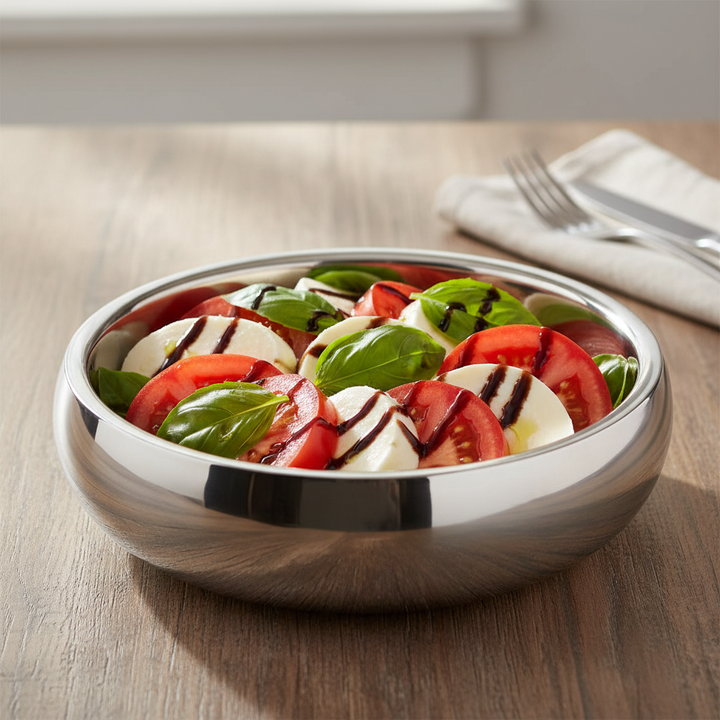 Round Serving Bowl | Double Wall | Stainless Steel 