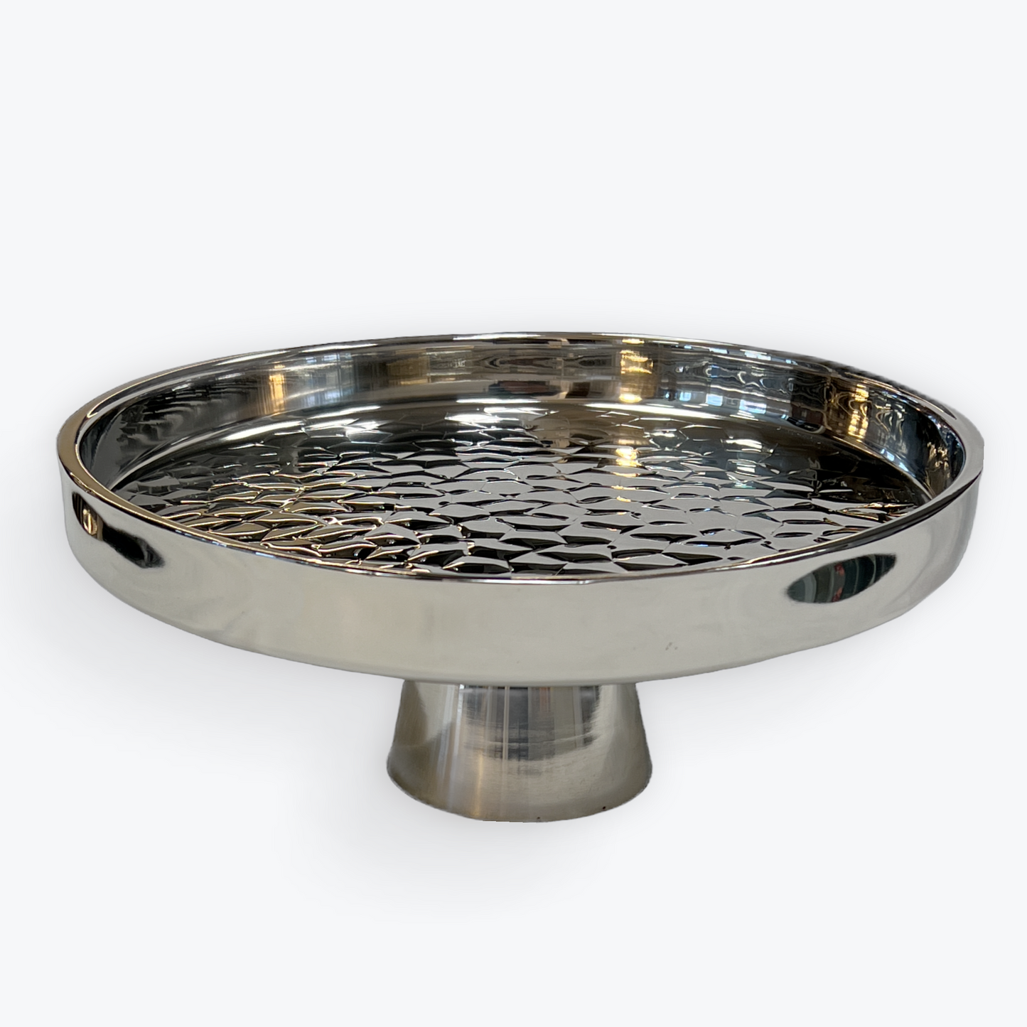 Cake Stand | Double wall | Stainless Steel | Ice Pattern