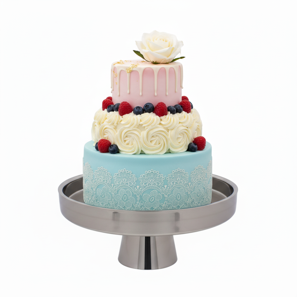 cake stand | double wall | Stainless steel