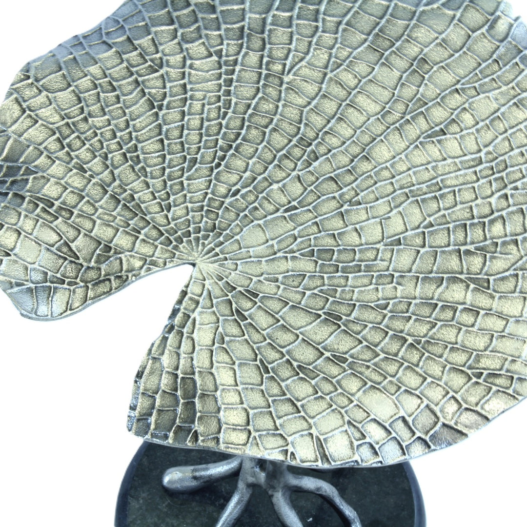 End Table Leaf Design | Antique Silver | 310035