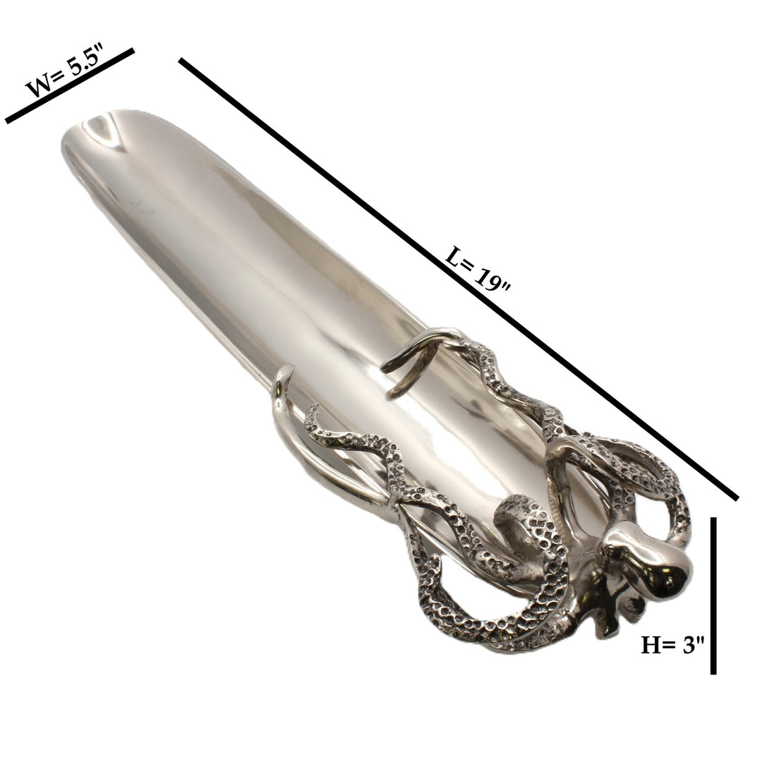 Silver serving with octopus design | Aluminum | 310008