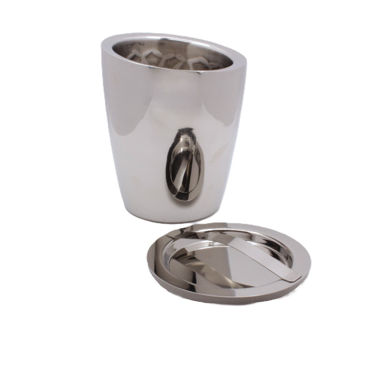 Slant Ice Bucket | Double wall | Stainless Steel | Ice Pattern