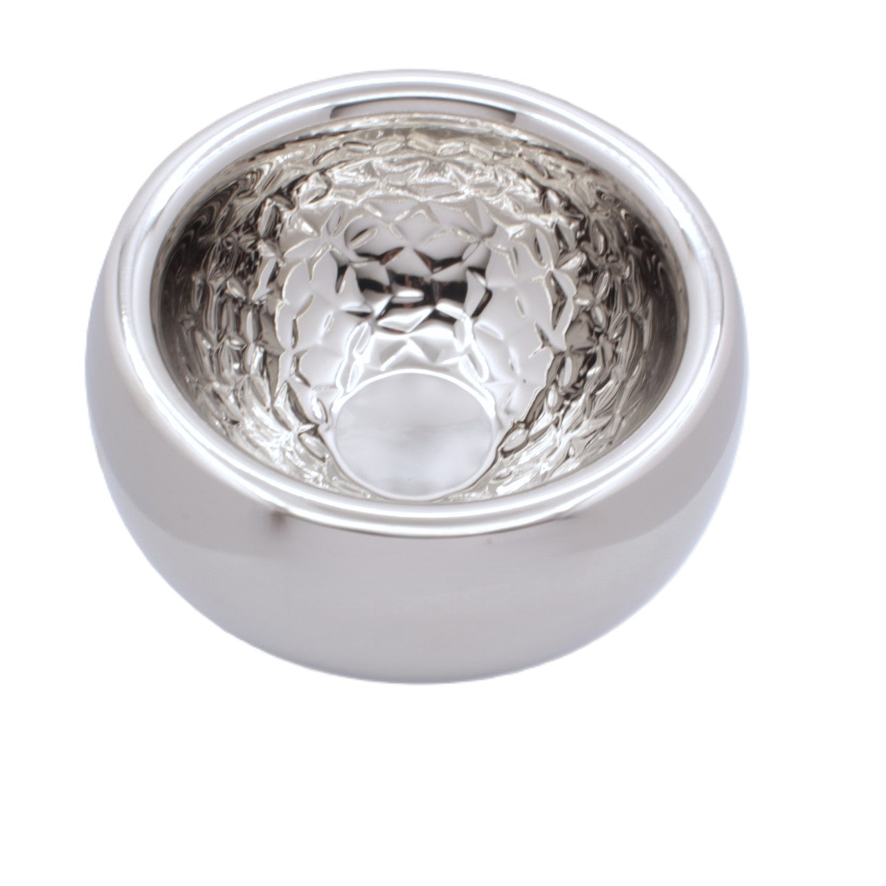 Tapered Serving Bowl | Double Wall | Stainless Steel | Ice Pattern