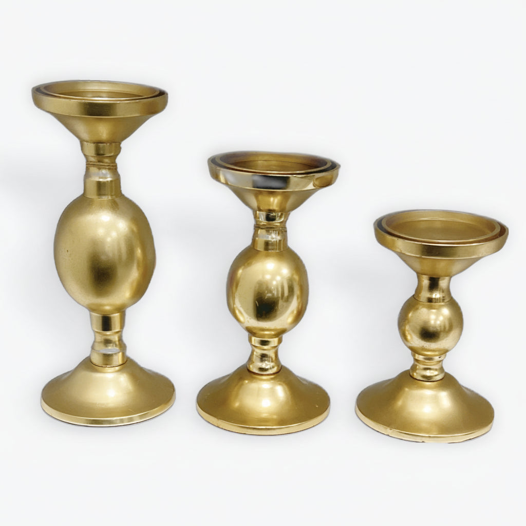 Candle holder Gold / set of 3 / 23548
