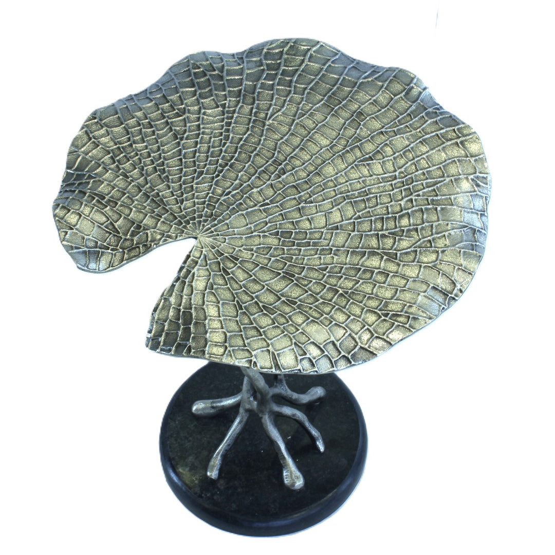 End Table Leaf Design | Antique Silver | 310035