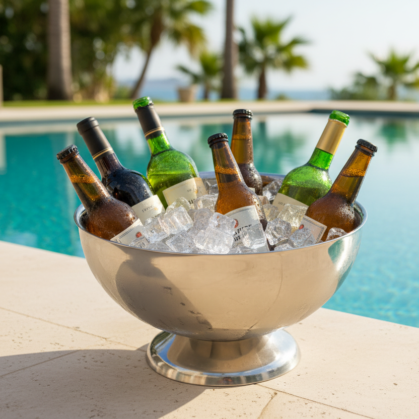 Champagne Bowl | Double Wall | Stainless Steel | Ice Pattern