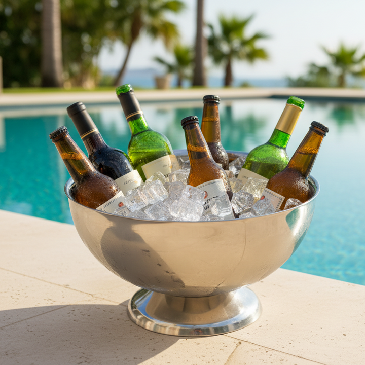 Champagne Bowl | Double Wall | Stainless Steel | Ice Pattern