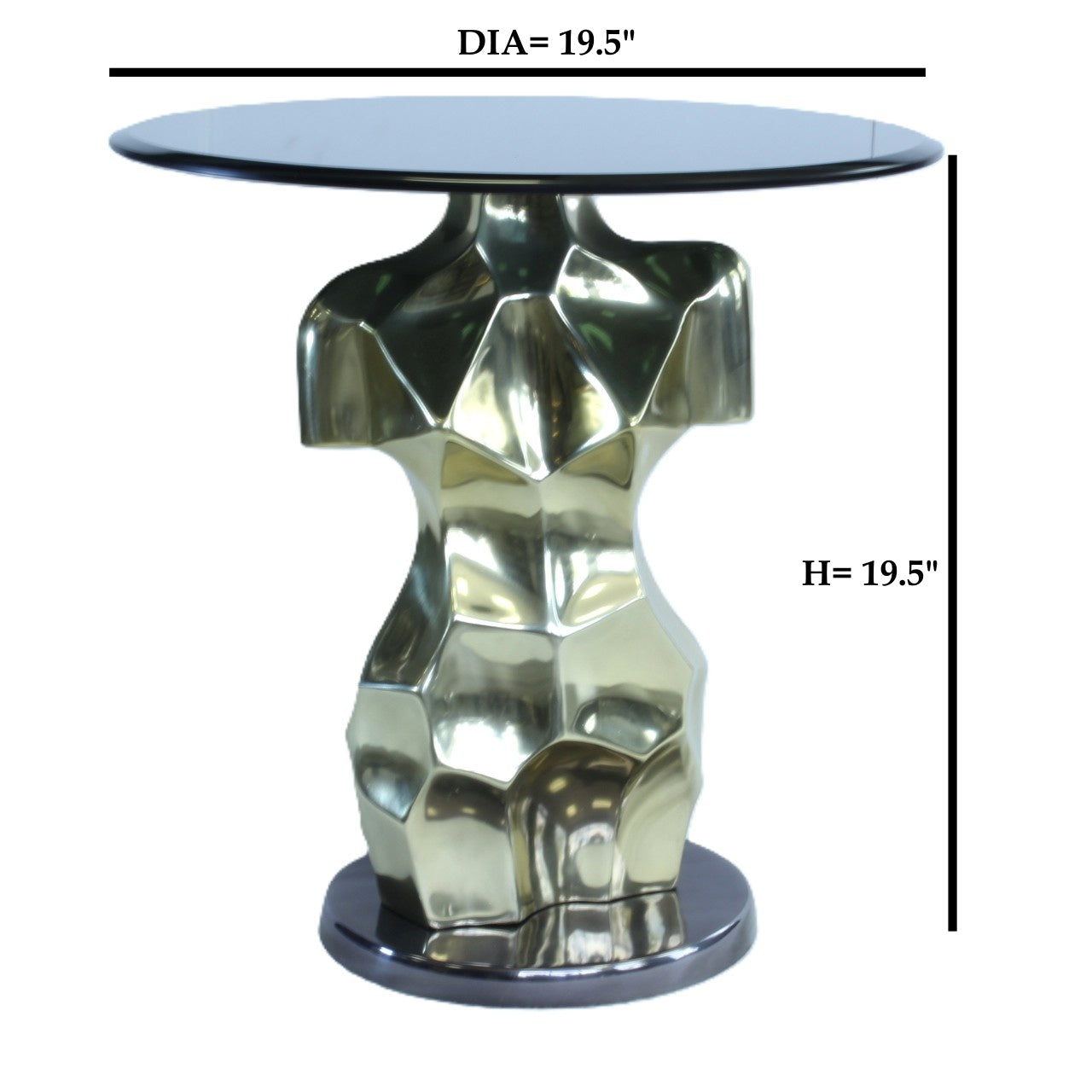 End Table | Gold Color | 310026