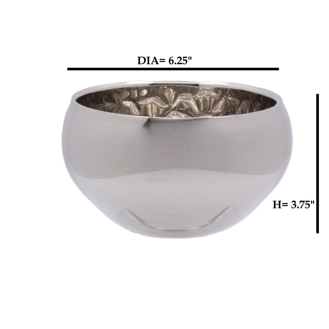 Daisy Bowl | Double Wall | Stainless Steel | Ice Pattern