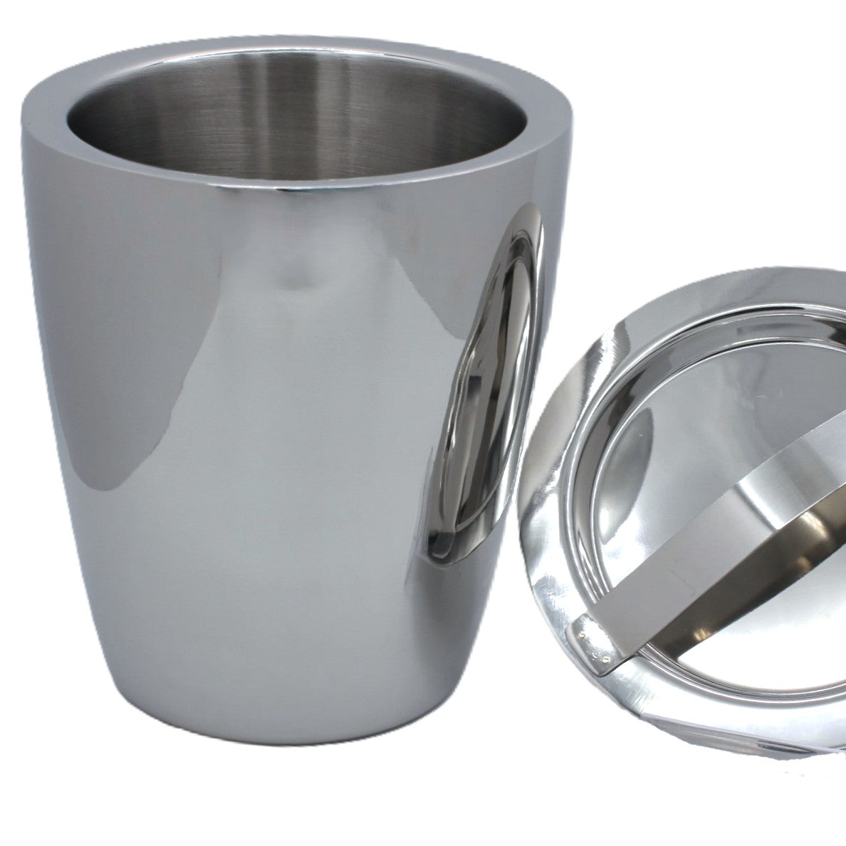 Slant Ice Bucket | Double wall | Stainless Steel | Mirror Finish 