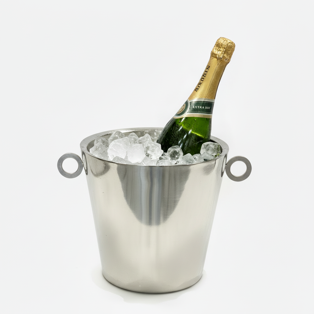 Ice Bucket | Double Wall | Stainless Steel | Mirror Finish 