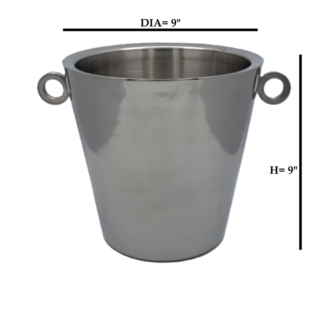 Ice Bucket | Double Wall | Stainless Steel | Mirror Finish 