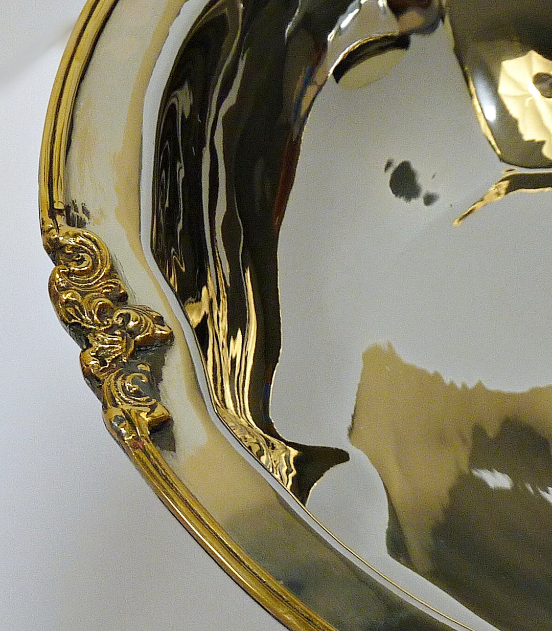 Oval Server | Two Tone | Stainless Steel &amp; Brass