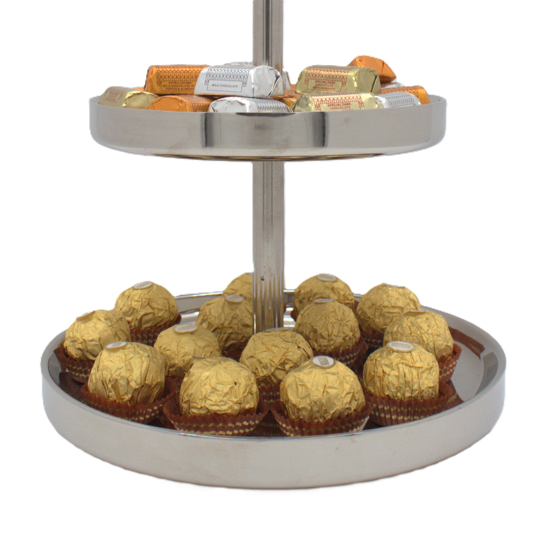 Cake Stand 2 Levels | Stainless Steel | Double Wall 