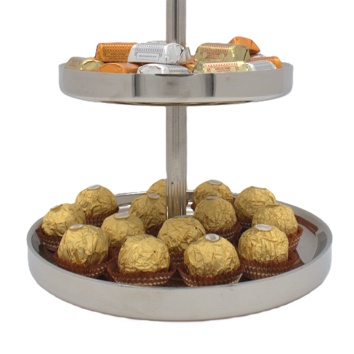 Cake Stand 2 Levels | Stainless Steel | Double Wall 