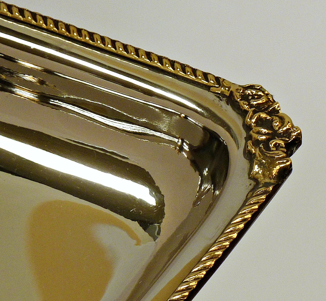 Square Candy Stand | Two tone |  St Steel &amp; Brass