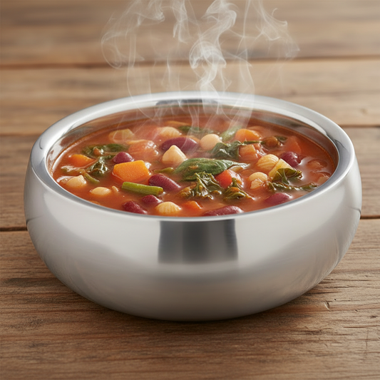 Round Serving Bowl | Double Wall | Stainless Steel